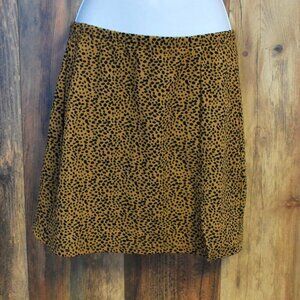 Shein Women's Cheetah Brown/Black Mini Skirt M